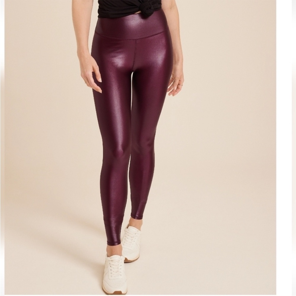 Maurices Plus Size High Rise Liquid Shine Legging in Purple